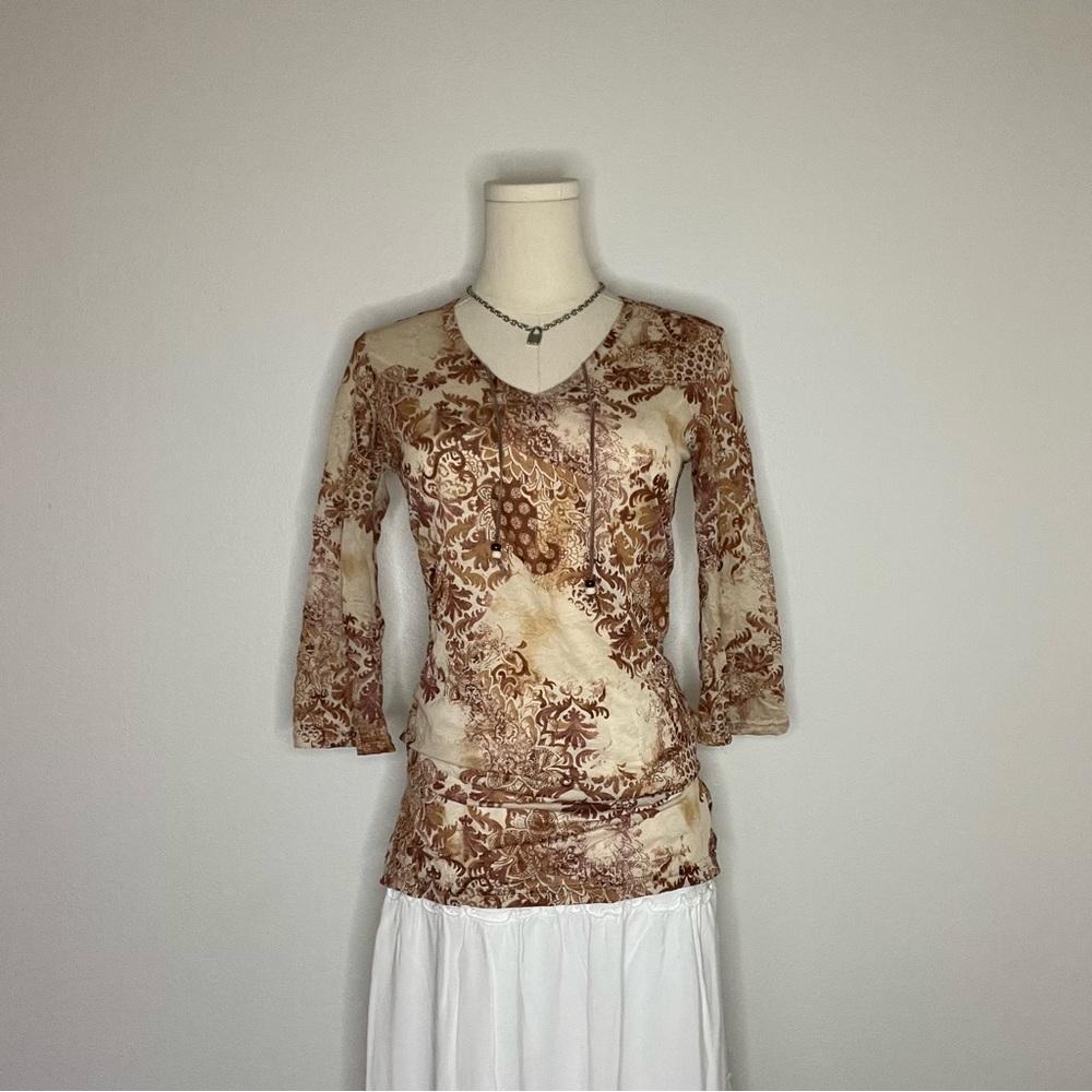 Y2K Brown Zoey Beth Shirt